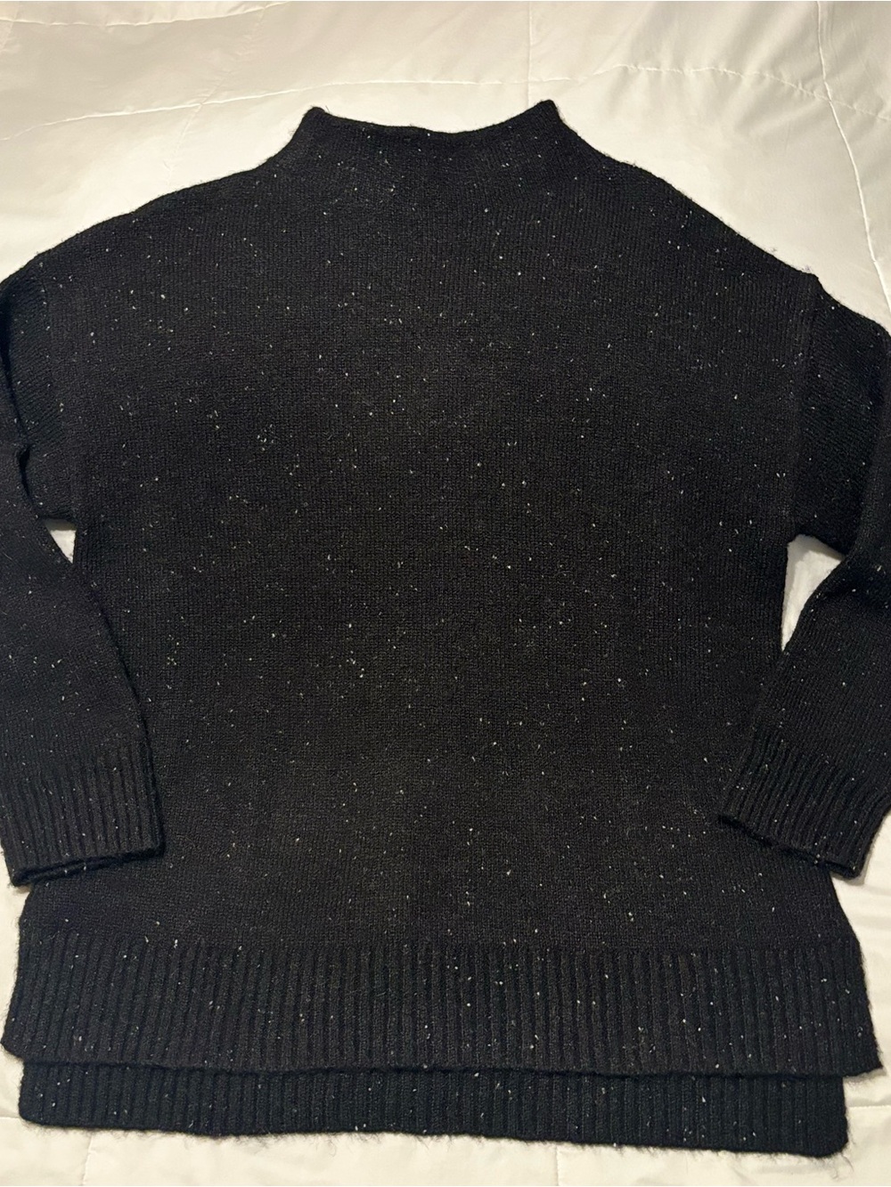 Well Worn Black Flecked Turtleneck Sweater